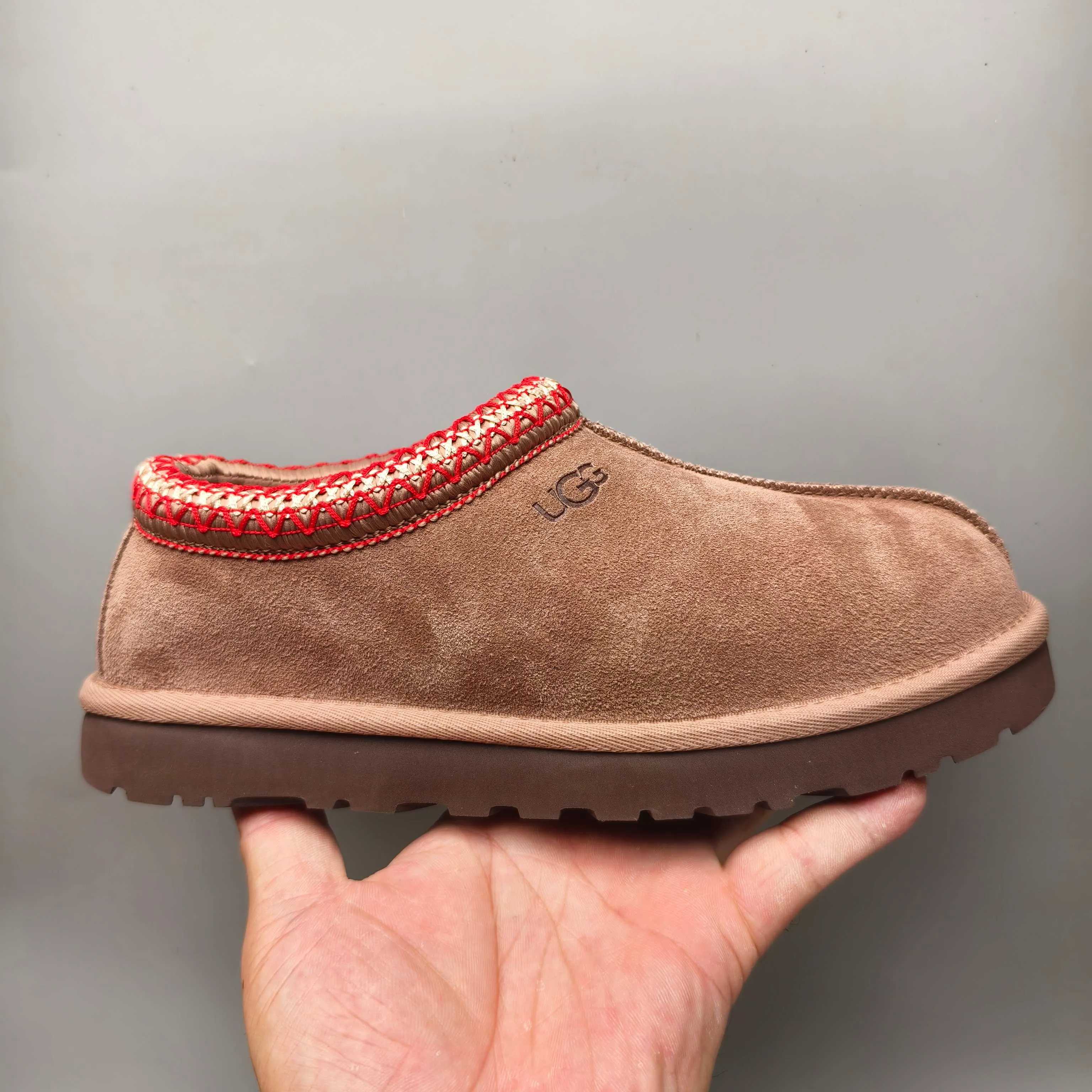 💰440 UGG sheepskin all-in-one snow boots for women, 5955 model 4470, one-legged ethnic style home style for women, color: light oak brown, pink, sand color, size: 35-41